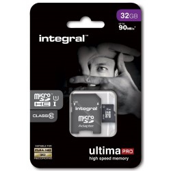 Atminties kortelė Integral micro SDHC 32GB Class10 UHS-I (up to 100MB/s) +adapteris